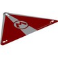 Sail, Triangle with Red 'M' print
