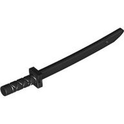 LEGO part 21459 Weapon Sword / Katana / Shamshir with Capped Pommel [Square Guard] in Black