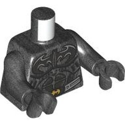 LEGO part 973c75h75pr0001 Torso, Pearl Titanium Arms and Hands with print in Titanium Metallic / Pearl Titanium