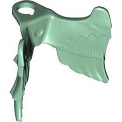 LEGO part 77183 Minifig Neckwear Wings, Angel in Sand Green