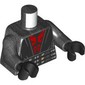 Torso, Black Jedi Robes, Belt with Silver Details, Red Tattoos print, Pearl Titanium Arms, Black Hands
