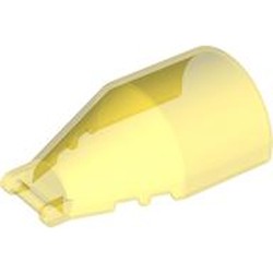 LEGO part 92279 Windscreen 7 x 4 x 2 Round with Handle in Transparent Yellow/ Trans-Yellow