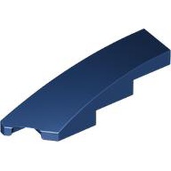 LEGO part 5415 Slope Curved 1 x 4 with Stud Notch Left in Earth Blue/ Dark Blue