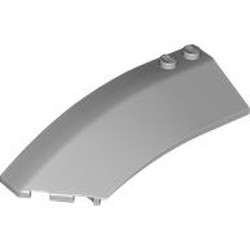 LEGO part 41750 Wedge Curved 8 x 3 x 2 Open Left in Medium Stone Grey/ Light Bluish Gray