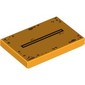 Tile 2 x 3 with Black rectangle, Rust Stains print