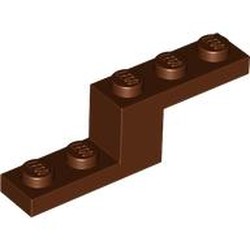 LEGO part 5712 Bracket 5 x 1 x 1 1/3 in Reddish Brown