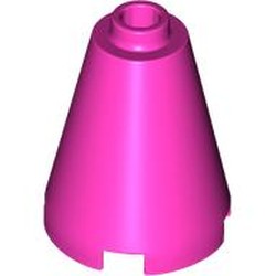 LEGO part 3942c Cone 2 x 2 x 2, Open Stud in Bright Purple/ Dark Pink