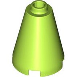 LEGO part 3942c Cone 2 x 2 x 2, Open Stud in Bright Yellowish Green/ Lime