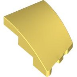 LEGO part 80177 Slope Curved 3 x 2 with Stud Notch Left in Cool Yellow/ Bright Light Yellow