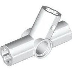 LEGO part 7329 Technic Axle and Pin Connector Angled Triple - 60° in White