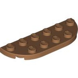 LEGO part 18980 Plate Round Corners 2 x 6 Double in Medium Nougat