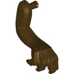 LEGO part 68444 Animal Body Part, Dinosaur, Indominus Rex Arm, Right, with Elbow Spikes [PLAIN] in Dark Brown