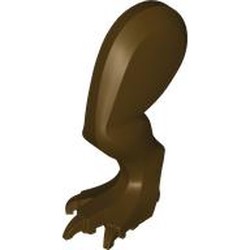 LEGO part 98162 Animal Body Part, Dinosaur, Tyrannosaurus Rex / Indominus Rex / Carnotaurus Leg, Left, with Pin [Plain] in Dark Brown