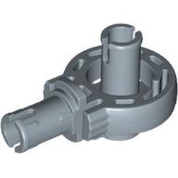 LEGO part 47455 Technic Rotation Joint Ball Loop with Two Perpendicular Pins with Friction in Sand Blue