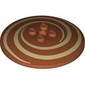 Dish 6 x 6 Inverted (Radar) with Tan Swirls print