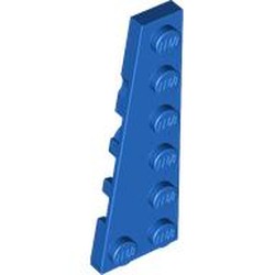LEGO part 78443 Wedge Plate 6 x 2 Left in Bright Blue/ Blue