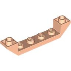 LEGO part 52501 Slope Inverted 45° 6 x 1 Double with 1 x 4 Recessed in Light Nougat