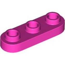 LEGO part 77850 Plate Special 1 x 3 Rounded with 3 Open Studs in Bright Purple/ Dark Pink
