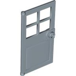 LEGO part 60623 Door 1 x 4 x 6 with 4 Panes and Stud Handle in Sand Blue