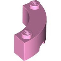 LEGO part 5152 Brick Round Corner 3 x 3 Macaroni with 2 Studs in Light Purple/ Bright Pink