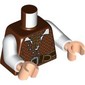Torso, Tunic, Gold Stripes, Scarf, White Shirt, Dark Brown Belt print, White Arms, Light Nougat Hands
