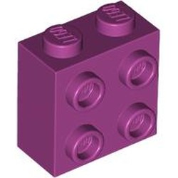 LEGO part 22885 Brick Special 1 x 2 x 1 2/3 with 4 Studs on 1 Side in Bright Reddish Violet/ Magenta