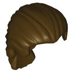 LEGO part 95226 Hair Swept Back with Short Ponytail in Dark Brown