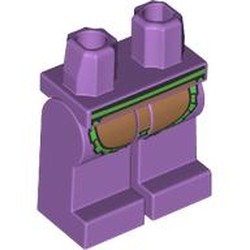 LEGO part 970c33pr0006 Hips and Medium Lavender Legs with print in Medium Lavender