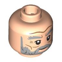 LEGO part 28621pr9579 Minifig Head with print in Light Nougat