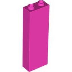 LEGO part 2454b Brick 1 x 2 x 5 with Hollow Studs in Bright Purple/ Dark Pink