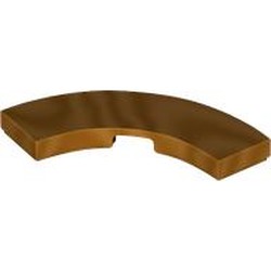 LEGO part 79393 Tile 3 x 3 Curved, Macaroni in Gold Laquered/ Metallic Gold
