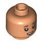 Minifig Head Isabella Delgado, Black Eyebrows, Open Mouth in Aww/Scared