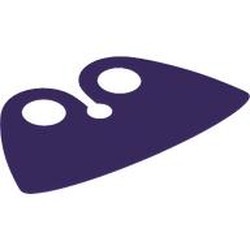 LEGO part 65390 Neckwear Cape Collar, High Rounded in Medium Lilac/ Dark Purple