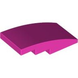 LEGO part 93606 Slope Curved 4 x 2 No Studs in Bright Purple/ Dark Pink
