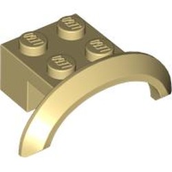 LEGO part 98282 Wheel Arch, Mudguard 4 x 2 1/2 x 1 in Brick Yellow/ Tan