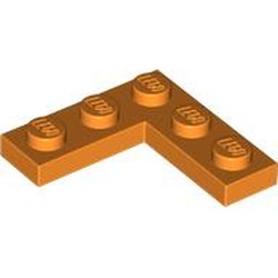 LEGO part 77844 Plate 3 x 3 Corner in Bright Orange/ Orange