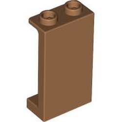 LEGO part 87544 Panel 1 x 2 x 3 [Side Supports / Hollow Studs] in Medium Nougat
