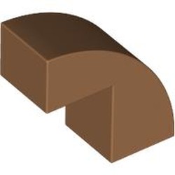 LEGO part 5907 Brick Curved 1 x 2 x 1 2/3 with 1 Cutout in Medium Nougat