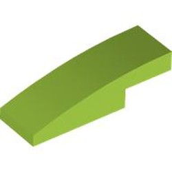 LEGO part 7302 Slope Curved 3 x 1 x 2/3 in Bright Yellowish Green/ Lime