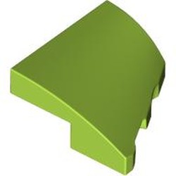 LEGO part 5095 Slope Curved 2 x 2 with Stud Notch Left in Bright Yellowish Green/ Lime