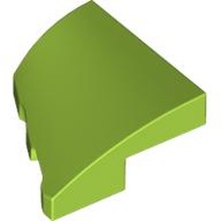 LEGO part 5093 Slope Curved 2 x 2 with Stud Notch Right in Bright Yellowish Green/ Lime