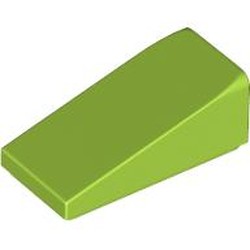 LEGO part 5404 Slope 18° 2 x 1 x 2/3 in Bright Yellowish Green/ Lime