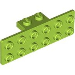 LEGO part 6970 Bracket 1 x 2 - 2 x 6 in Bright Yellowish Green/ Lime
