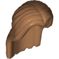 LEGO part 36806 Hair Long Parted in Center in Medium Nougat