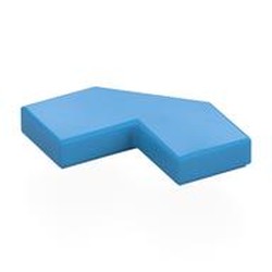 LEGO part 27263 Tile Special 2 x 2 Corner with Cut Corner - Facet in Dark Azure