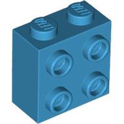 LEGO part 22885 Brick Special 1 x 2 x 1 2/3 with 4 Studs on 1 Side in Dark Azure
