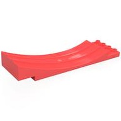 LEGO part 6563146 Duplo Ramp Curved in Vibrant Coral/ Coral