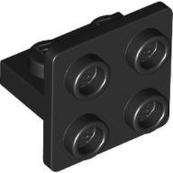 LEGO part 7674 Bracket 1 x 2 - 2 x 2 Centered in Black