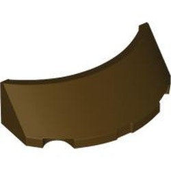 LEGO part 81911 Windscreen 2 x 4 Half Dome in Dark Brown