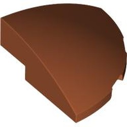 LEGO part 76797 Brick Round Corner, Curved 3 x 3 x 1 Quarter Circle in Dark Orange